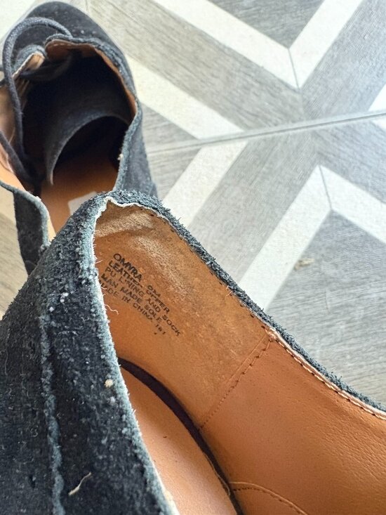 Steve Madden Ankle Boots 9M Omyra Lace Up Heels Booties Black Leather Suede - Picture 5 of 5